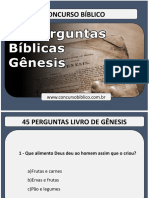 45 Perguntas biblicas com respostas livro de Gênesis