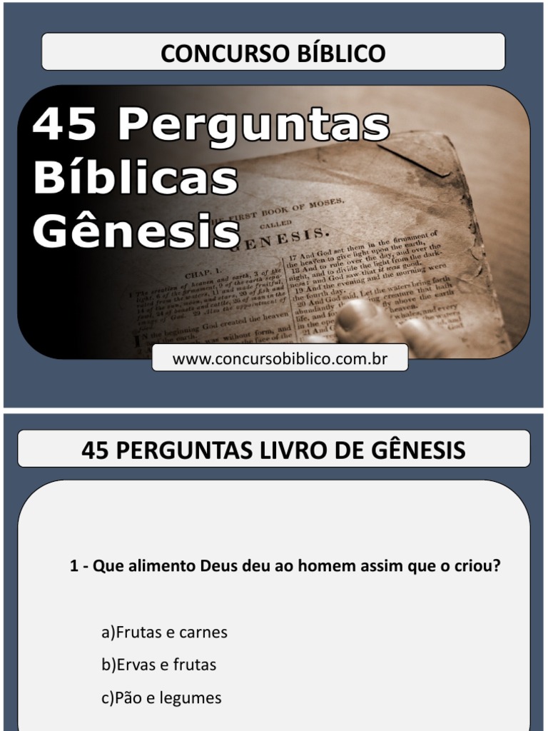 16 PERGUNTAS E RESPOSTAS BÍBLICAS) (Livro de Gênesis - QUIZ BÍBLICO INFANTIL#5  