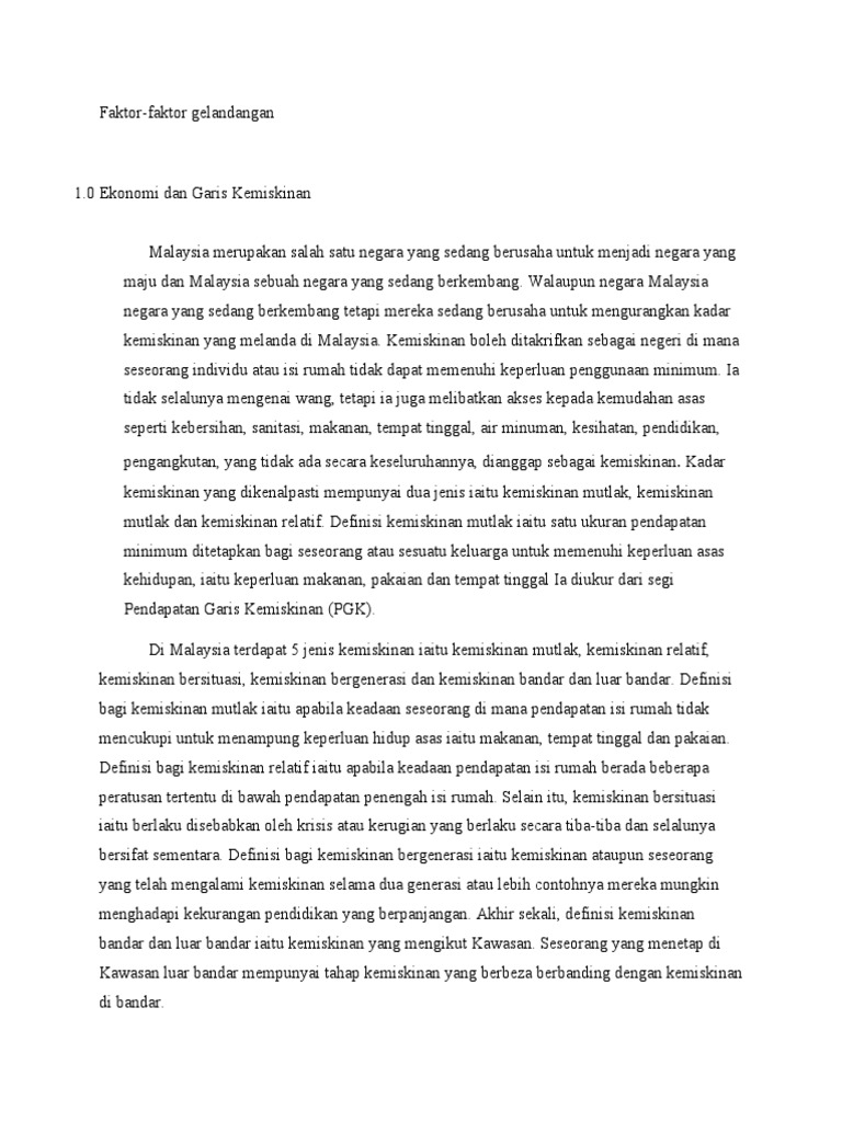 Faktor Gelandangan Pdf