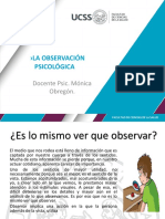 Sesión 1 La Observación Psicológica