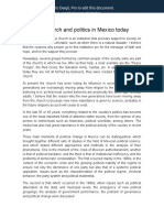 La Iglesia y La Política de México en La Actualidad en