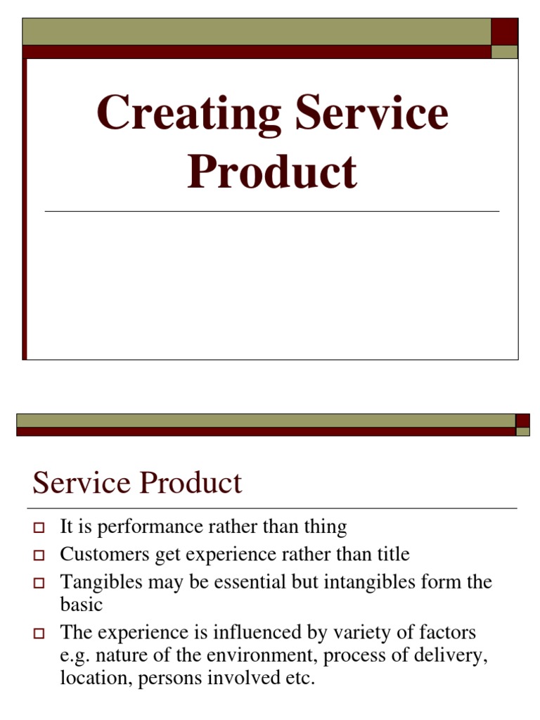 Creating and Planning Service Products | PDF | Marketing | Market ...