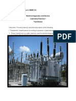 Electrical Apparatus and Devices Laboratory Exercise 1 Transformer