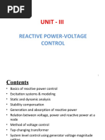 Unit - Iii: Reactive Power-Voltage Control