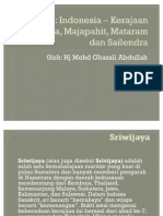 Kuliah 3 Indonesia - Kerajaan Sri Wijaya, Majapahit, Mataram dan Sailendra