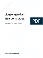 Agamben Giorgio - Idea de La Prosa