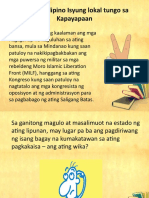 Wikang Filipino Isyung Lokal Tungo Sa Kapayapaan