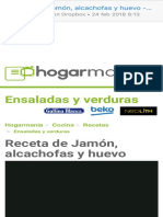 Receta de Jamón, Alcachofas y Huevo - Karlos Arguiñano