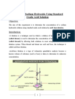 Lab 5 - Standardization of NaOH Using Oxalic Acid