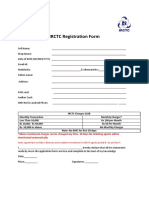 IRCTC Registration Form New
