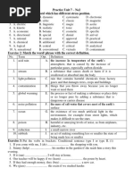 Practice Unit 7 - No2 Exercise 1: Choose The Word Which Has Different Stress Position