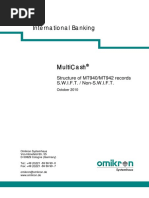 International Banking: Structure of MT940/MT942 Records S.W.I.F.T. / Non-S.W.I.F.T