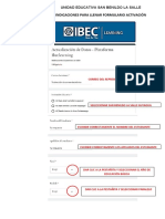 Indicaciones para Llenar Formulario de Activación de Plataforma Ibec.