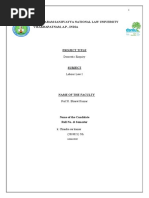 Damodaram Sanjivayya National Law University Visakhapatnam, A.P., India