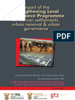 Strengthening Local Governance Programme - Impact on Human Settlements, Urban Renewal and Urban Go