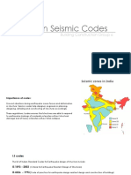 Indian Seismic Codes for Building Construction