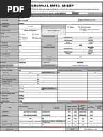 Personal Data Sheet