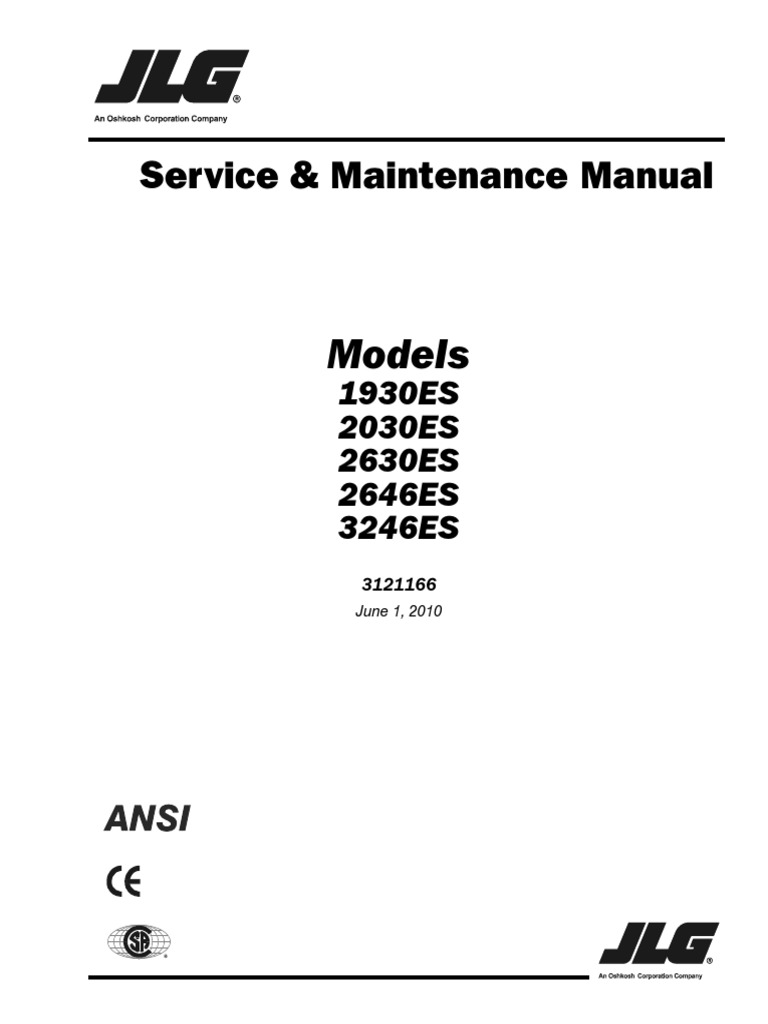 Service & Maintenance Manual: Models | PDF | Manufactured Goods |  Mechanical Engineering