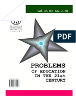 Problems of Education in The 21st Century, Vol. 78, No. 6A, 2020