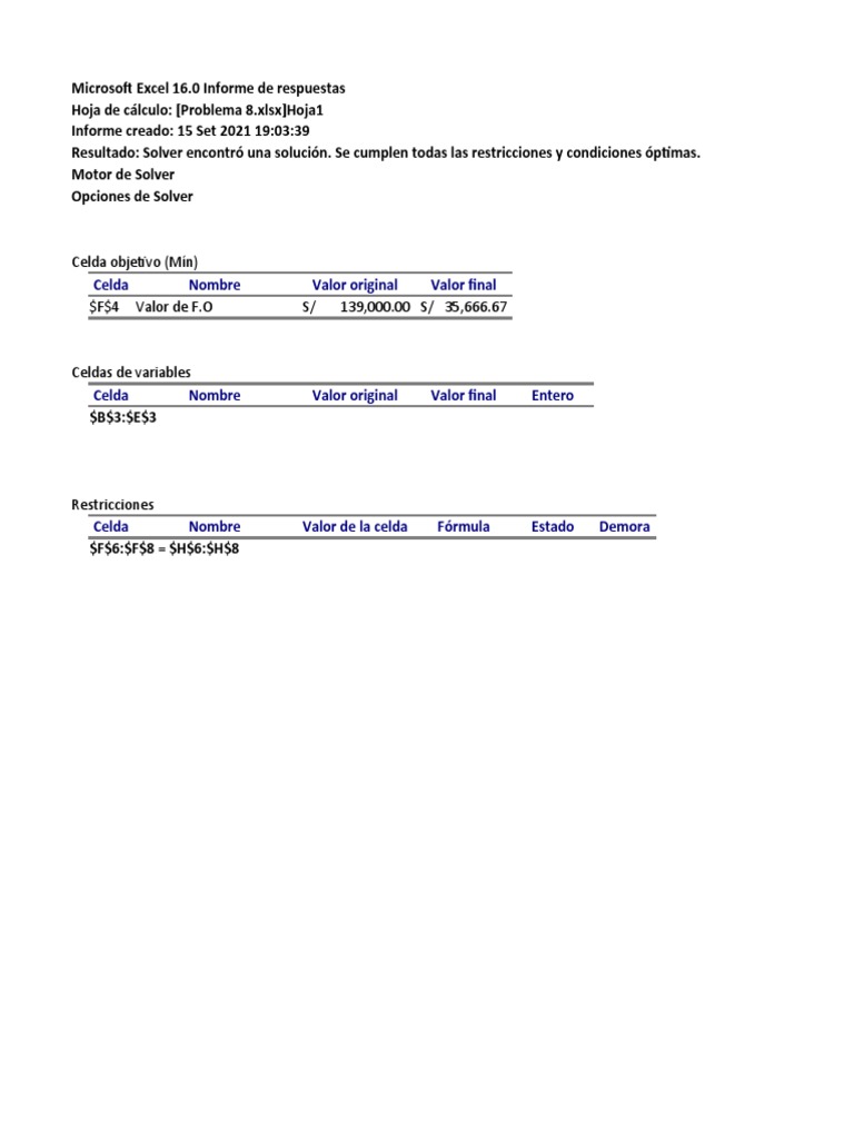 Ejercicio 8 | PDF | Microsoft Excel | Hoja de cálculo