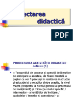 Proiectarea - Didactica