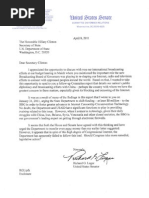 Lugar Letter To Clinton On BBG Funding