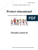 Proiect Educational Reducerea Absenteismului Si Prevenirea Abandonului Scolar