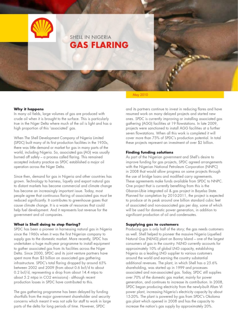 Gas Flaring PDF Natural Gas Royal Dutch Shell