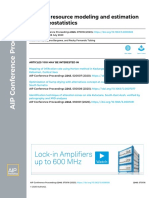 Iron Ore Resource Modeling and Estimation Using Geostatistics 2020