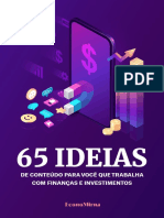 65 Ideias de Conteudo Para Voce Que Trabalha Com Finanças e Investimentos