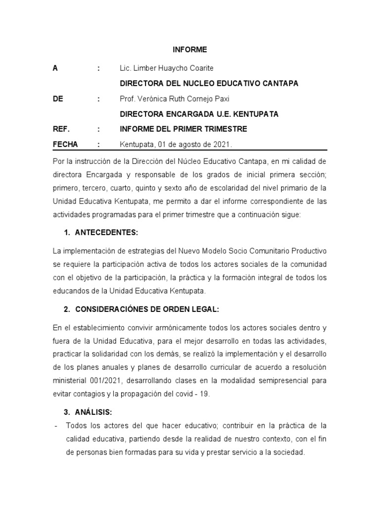 Informe Primer Trimestre 2021 | Descargar gratis PDF | Matemáticas