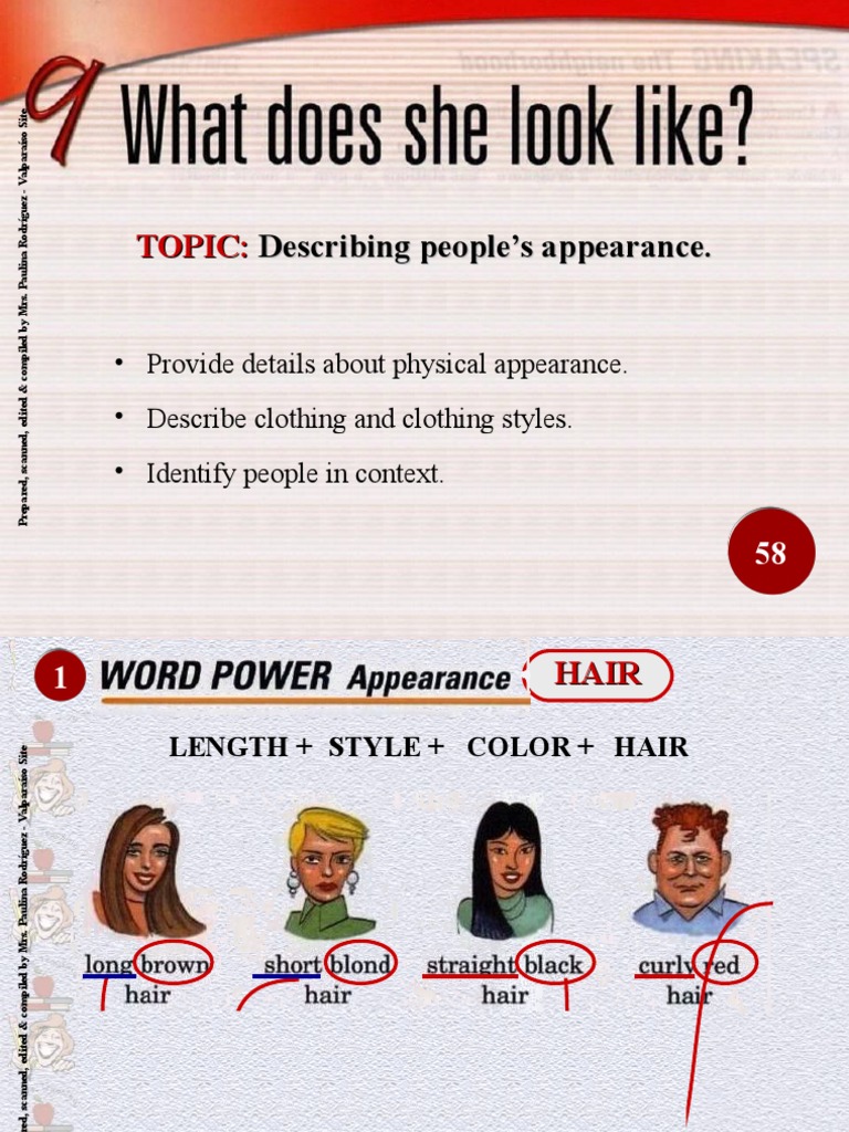 Describing People's Physical Appearance | PDF | Hair | Human Body