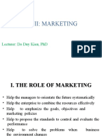 Chapter Vii: Marketing: Lecturer: Do Duy Kien, PHD