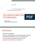 Les Granulomatoses Systémiques Cours 12 01 2017
