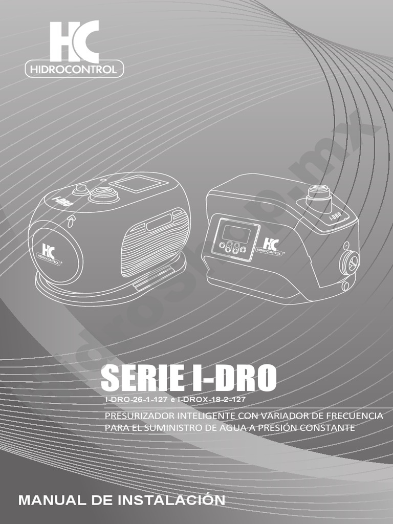 Manual Instalación Presurizador I-DRO | PDF | Agua | Bomba
