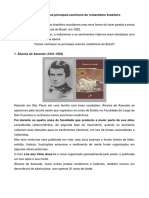 A Vida e Obra Dos Principais Escritores Do Romantismo Brasileiro