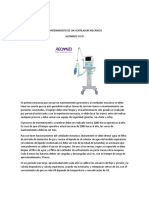 Mantenimiento de Un Ventilador Mecánico