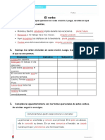 El Verbo: Estudiarán Plural, Futuro Renuncié Singular, Pasado Recogimos Plural, Pasado Cocino Singular, Presente