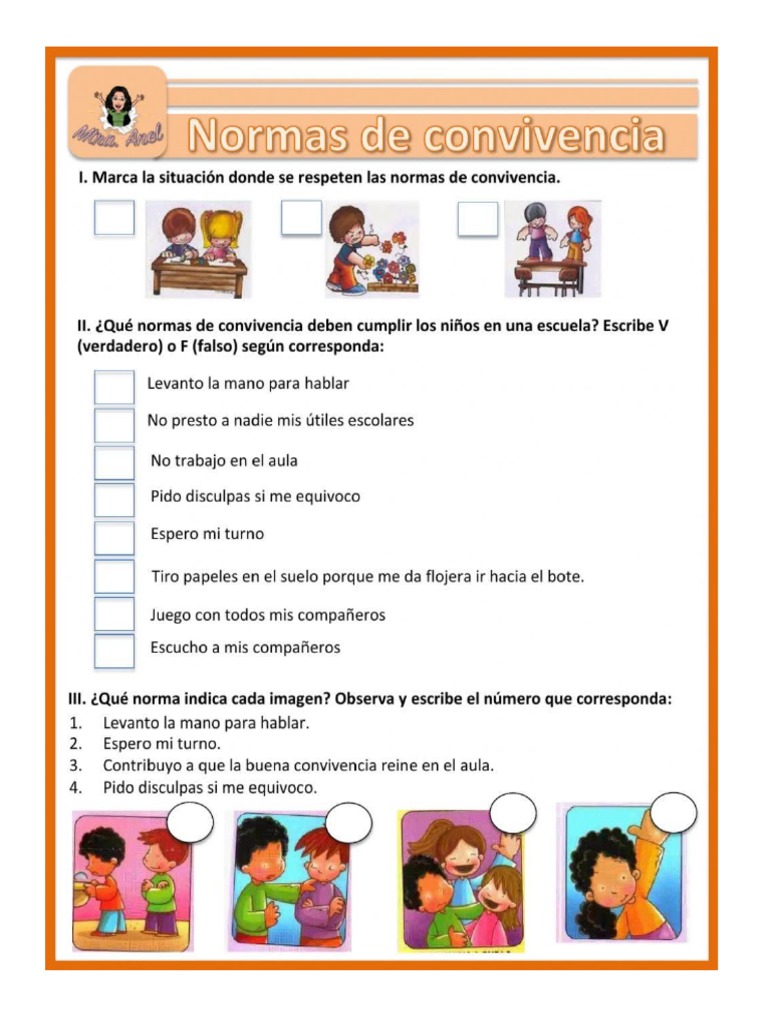 Taller Normas de Covivencia de 3 Grado. | PDF