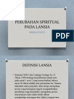 Perubahan Spiritual Pada Lansia