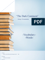 "The Dark Continent": Group 3 Presentation