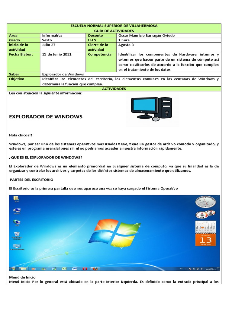 Guía N°16 Sexto-Informática | PDF | Archivo de computadora ...