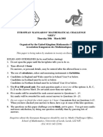 UKMT - Grey Kangaroo - Intermediate Mathematical Challenge 2003 - Questions