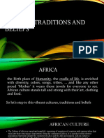 African Culture, Beliefs and Traditions