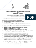 UKMT - Grey Kangaroo - Intermediate Mathematical Challenge 2013 - Questions