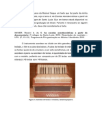 O instrumento acordeon dividido em suas principais partes
