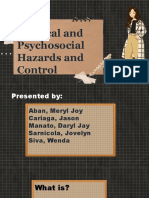 Group 9 Physical and Psychosocial Hazards and Control
