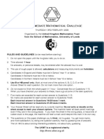 UKMT - IMC - Intermediate Mathematical Challenge 2005 - Questions