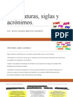 Abreviaturas, Siglas y Acrónimos