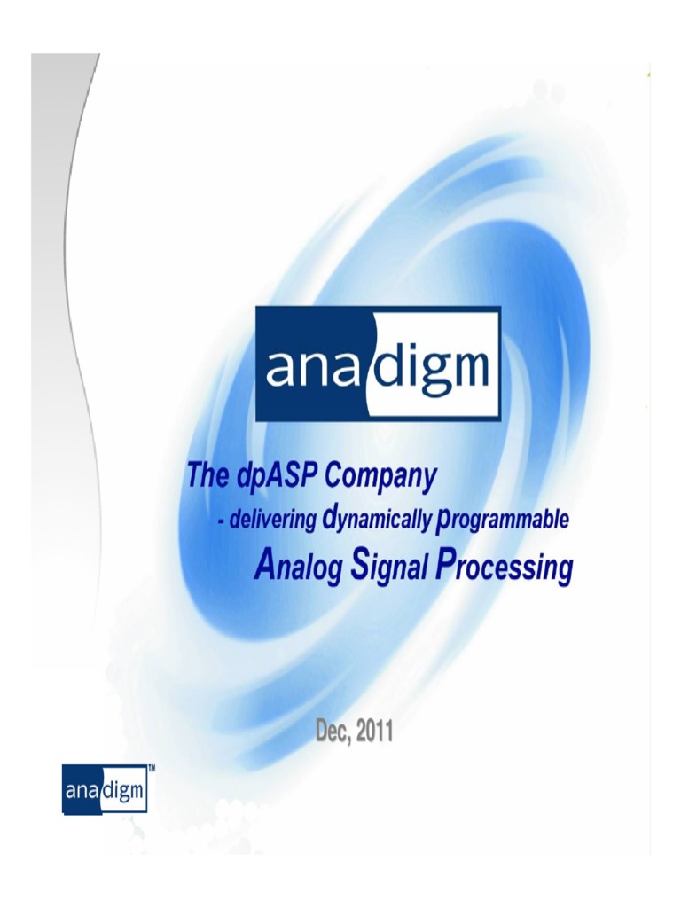 ANADIGM | PDF | Loudspeaker | Operational Amplifier